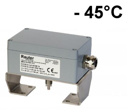 Ex 8V - 45°C low temperature limit switch box with 2x Pepperl+Fuchs SJ 3,5-SN